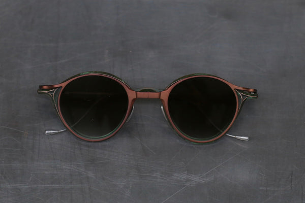 Rigards RG1038 series collection detachable double-layer plain sunglasses RG-RG1038TI-FCQTTML emerald + bronze frame transparent green lens